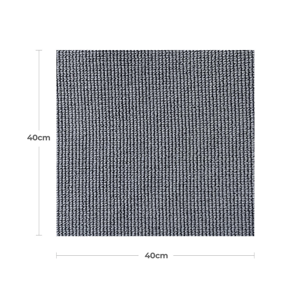 leštící utěrka, 430gsm, 40cm x 40cm, šedá, sada 5ks-1