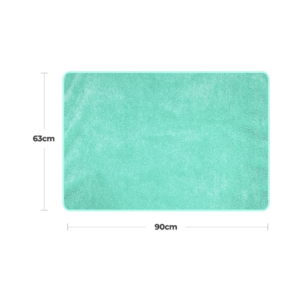 sušící ručník 2v1, 540gsm, 90x63cm, zelený, 1ks-5